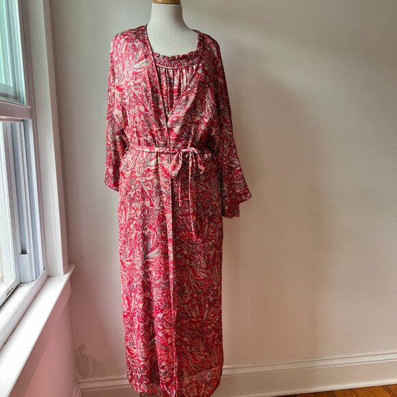 vintage Oscar de la Renta nightgown and robe set size med - Picture 14 of 15